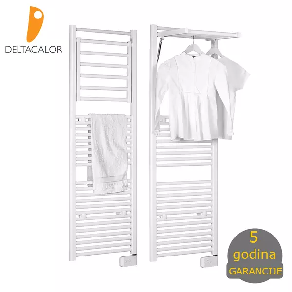 Deltacalor DYNAMIC Plus 750 W električni radijator sušač sa mobilnim članom (beli)